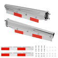 Chrome Straight Spring Loaded Mud Flap Hangers, 2-1/2" Bolt Spacing, for Semi Trucks, 1 Pair, Silver