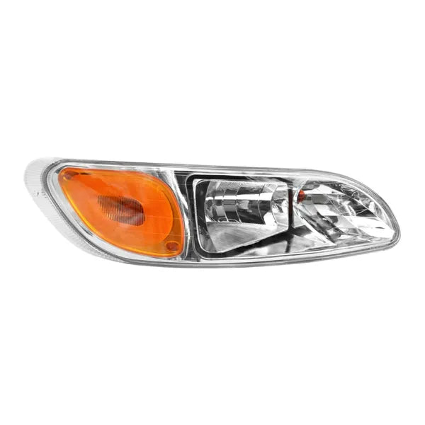 Halogen Headlights Assembly Compatible With 2005-2016 Peterbilt 337/386/387 With Turn Signal, Right/Passenger Side, White