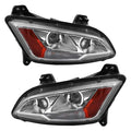 Halogen Headlights Assembly Fit For 2022+ Peterbilt 579, Left/Driver and Right/Passenger Pair Set, Including Halogen Bulbs