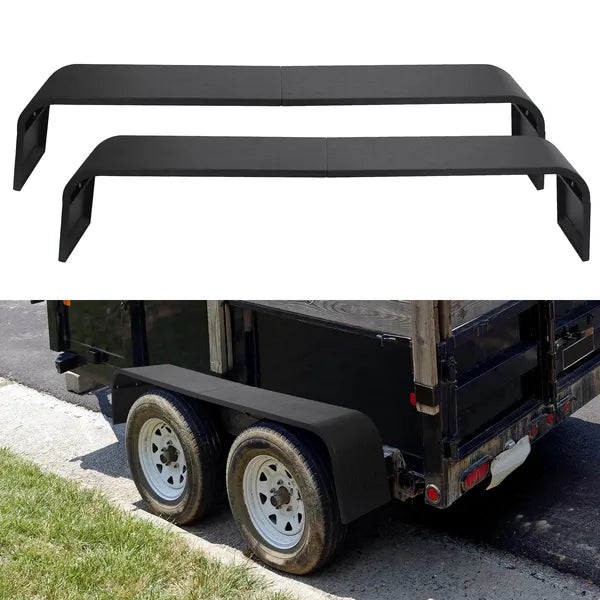 Heavy Duty Trailer Fenders with Assembly Structure Design Fit 13"-15" Tires, 2 Pack
