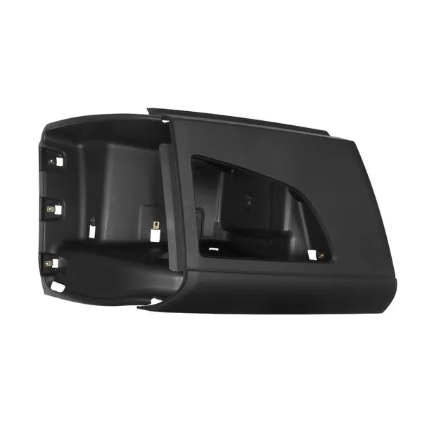 Right Corner Bumper with Fog Light Hole Replacement for 2018+ Volvo VNL Semi Trucks – Passenger Right Side, Black